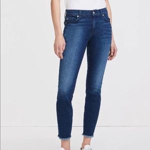 Seven for all Mankind B(air) Ankle Skinny with Frayed Hem Size 24